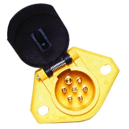 Phillips Socket, 7-Way, Iso Qcs Harness, 2 Hole, Bullet Termination W/ Locking Clip, Female Ground Pin 16-826